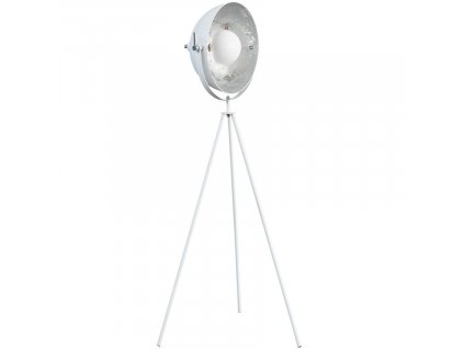 Bílo stříbrná kovová stojací lampa Laila 145 cmNávrh bez názvu