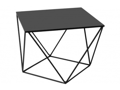 Černý kovový konferenční stolek Deryl 55 x 55 cm