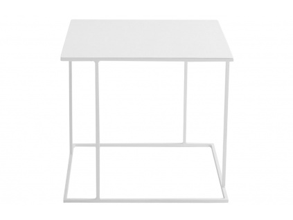 Bílý kovový konferenční stolek Valter 50 x 50 cm