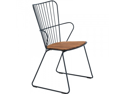 Černá kovová zahradní židle HOUE Paon II.