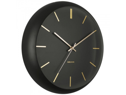 Černo-zlaté nástěnné hodiny Belene Ø 40 cm