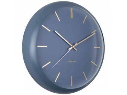 Modro-zlaté nástěnné hodiny Belene Ø 40 cm