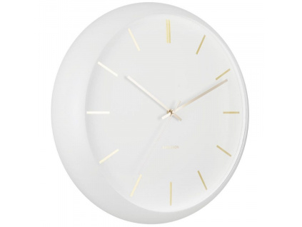 Bílo-zlaté nástěnné hodiny Belene Ø 40 cm