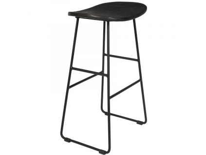 Černá teaková barová židle WLL TANGLE 62 cm