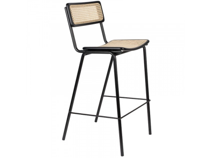 Černá ratanová barová židle ZUIVER JORT 77,5 cm848x848 (1)