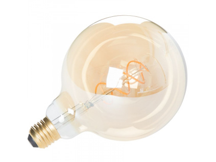 Jantarově hnědá LED žárovka WLL BULB GLOBE XL E27 5W