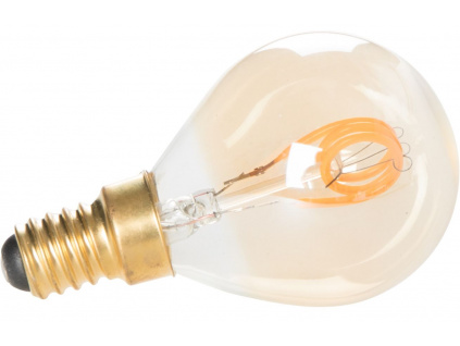 Jantarově hnědá LED žárovka WLL BULB E14 3W