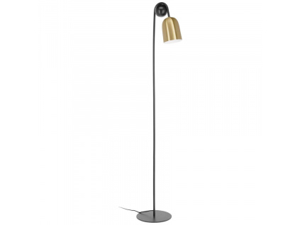 Zlatá kovová stojací lampa Kave Home Natsumi 180 cm