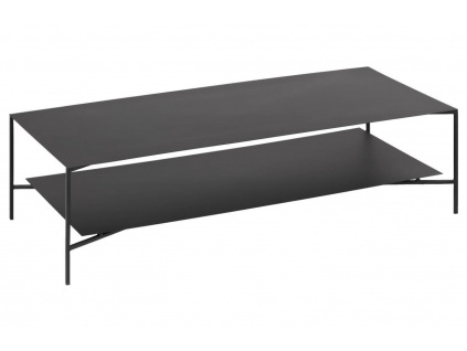 Černý kovový konferenční stolek Kave Home Azisi 140 x 60 cm