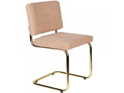 Růžová látková jídelní židle ZUIVER TEDDY848x848 (2)