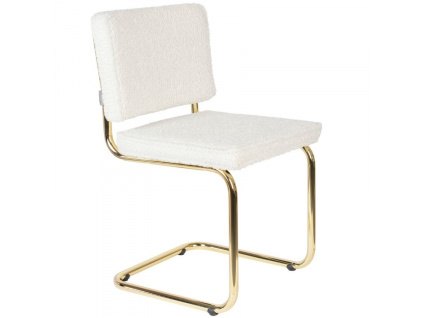 Bílá látková jídelní židle ZUIVER TEDDY848x848