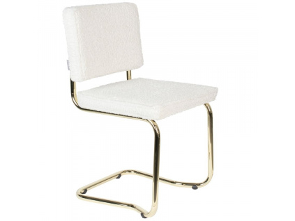 Bílá látková jídelní židle ZUIVER TEDDY KINK848x848 (1)