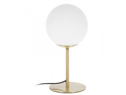 Bílá skleněná stolní lampa KAve Home Mahala 28 cm