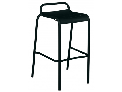 Černá kovová barová židle Fermob Luxembourg 78,5 cm
