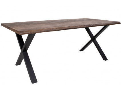 Tmavě hnědý dubový jídelní stůl Tolon 200x95 cm