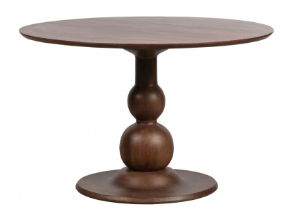 Hnědý dřevěný kulatý jídelní stůl Boyle 120 cm