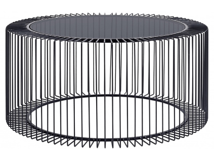 Černý kovový konferenční stolek Bizzotto Kieram 80 cm