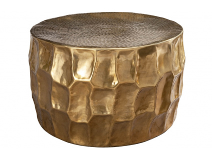Zlatý kovový konferenční stolek Dario 68 cm