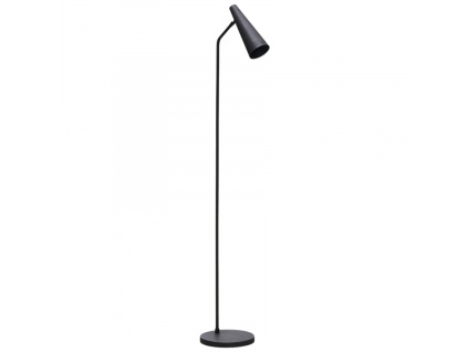 Černá kovová stojací lampa Precise 124 cm