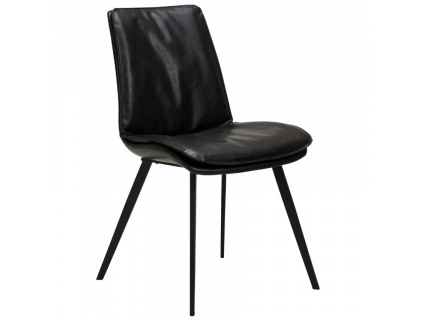 Černá koženková jídelní židle DAN-FORM Fierce