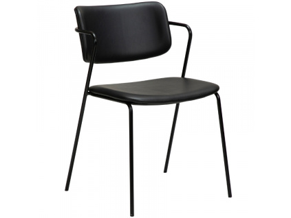 Černá koženková jídelní židle DAN-FORM Zed