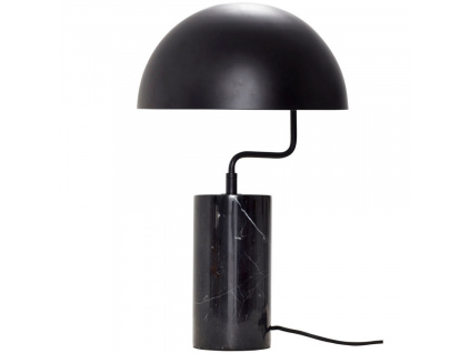Černá kovová stolní lampa Hübsch Poise 48 cm