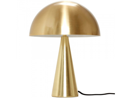 Zlatá kovová stolní lampa Hübsch Mush 33 cm