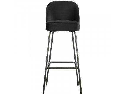 Černá sametová barová židle Tergi 79 cm