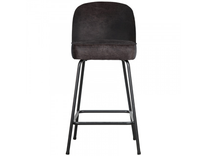 Černá koženková barová židle Tergi 65 cm