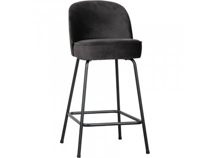 Tmavě šedá sametová barová židle Tergi 65 cm848x848
