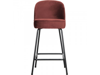 Kaštanově hnědá sametová barová židle Tergi 65 cm848x848