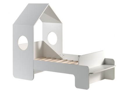 Bílá dřevěná dětská postel Vipack Casami 70 x 140 cm