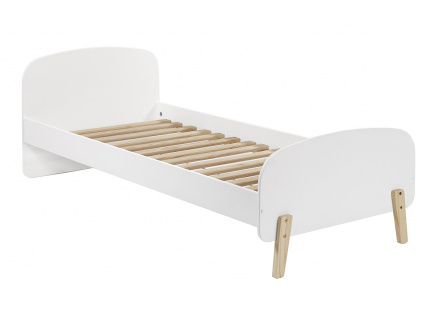 Bílá dřevěná dětská postel Vipack Kiddy 90x200 cm