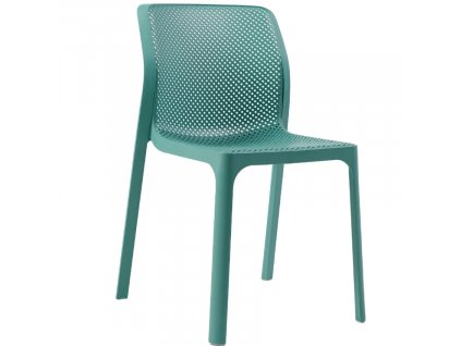 Tyrkysově zelená plastová zahradní židle Bit
