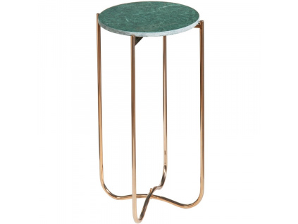 Zelený mramorový odkládací stolek Linex 35 cm