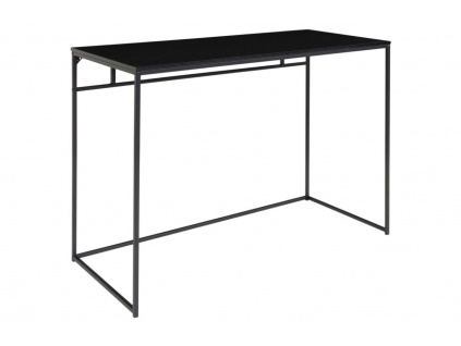 Černý kovový pracovní stůl Winter 100 x 45 cm