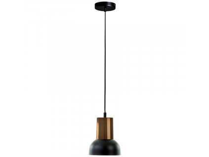 Černo měděné kovové závěsné světlo Kave Home Amina 15 cm
