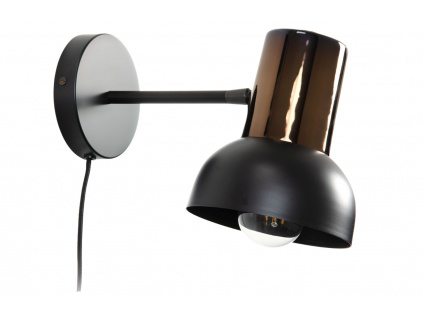 Černo měděná kovová nástěnná lampa LaForma Astro 20 cm