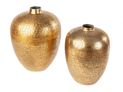 Sada dvou zlatých kovových váz Marisol