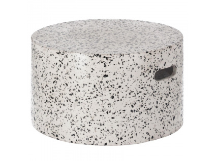 Bílý cementový konferenční stolek Kave Home Jenell 52 cm