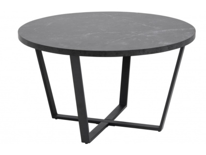 Černý mramorový konferenční stolek Calvin 77 cm