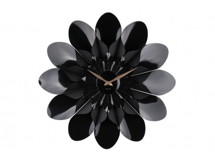 Černé nástěnné hodiny Selina ø 60 cm