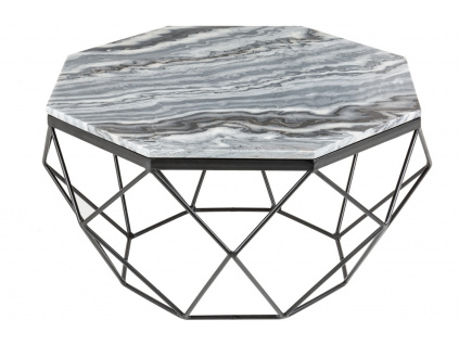 Šedý mramorový konferenční stolek Centurio 69 cm