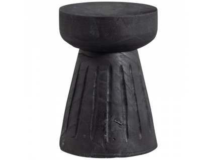 Černá dřevěná stolička Barren 40 cm