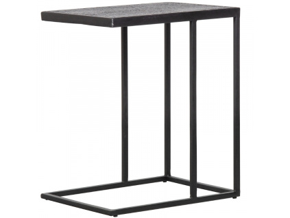 Černý kovový odkládací stolek Fabe 55 x 45 cm