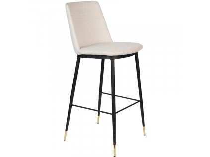 Béžová látková barová židle WLL LIONEL 75 cm
