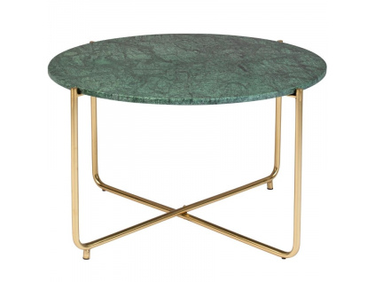 Zelený mramorový konferenční stolek WLL TIMPA 70 cm