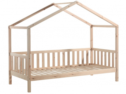 Borovicová dětská postel Vipack Dallas se zábranou 90 x 200 cm