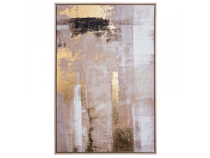 Bílo šedý abstraktní obraz Bizzotto Rold 62,6 x 92,6 cm