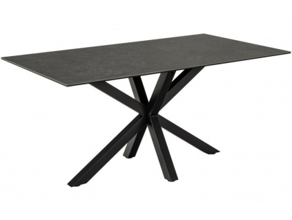 Černý keramický jídelní stůl Skyline 160 x 90 cm